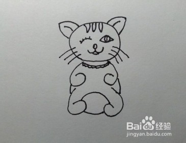 <b>创意简笔画：用四个“6”画一只调皮的猫咪</b>