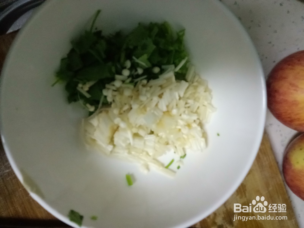 香菜金针菇鸡蛋饼