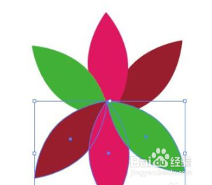 illustrator绘制旋转多彩花瓣