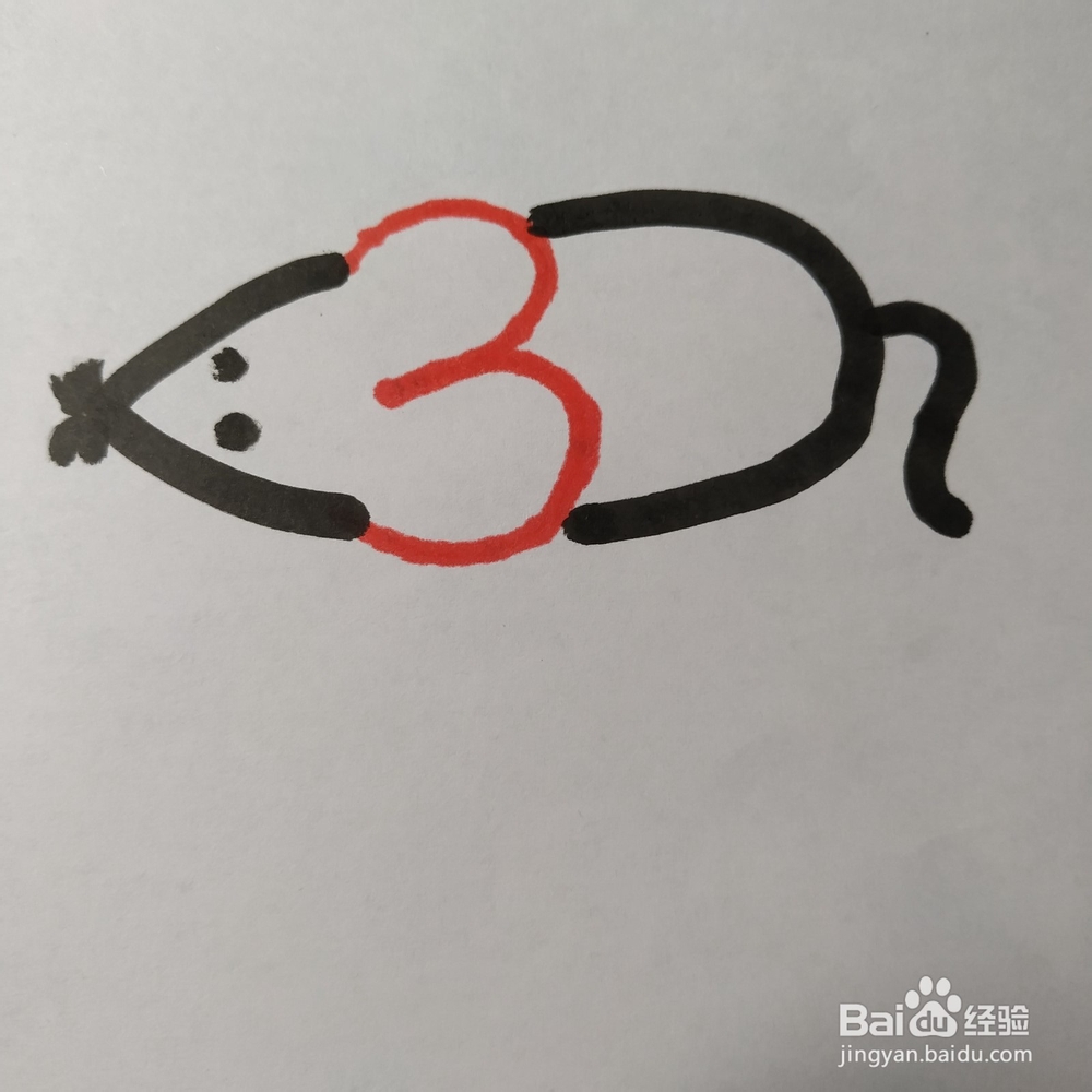 老鼠的简笔画技法(十六)