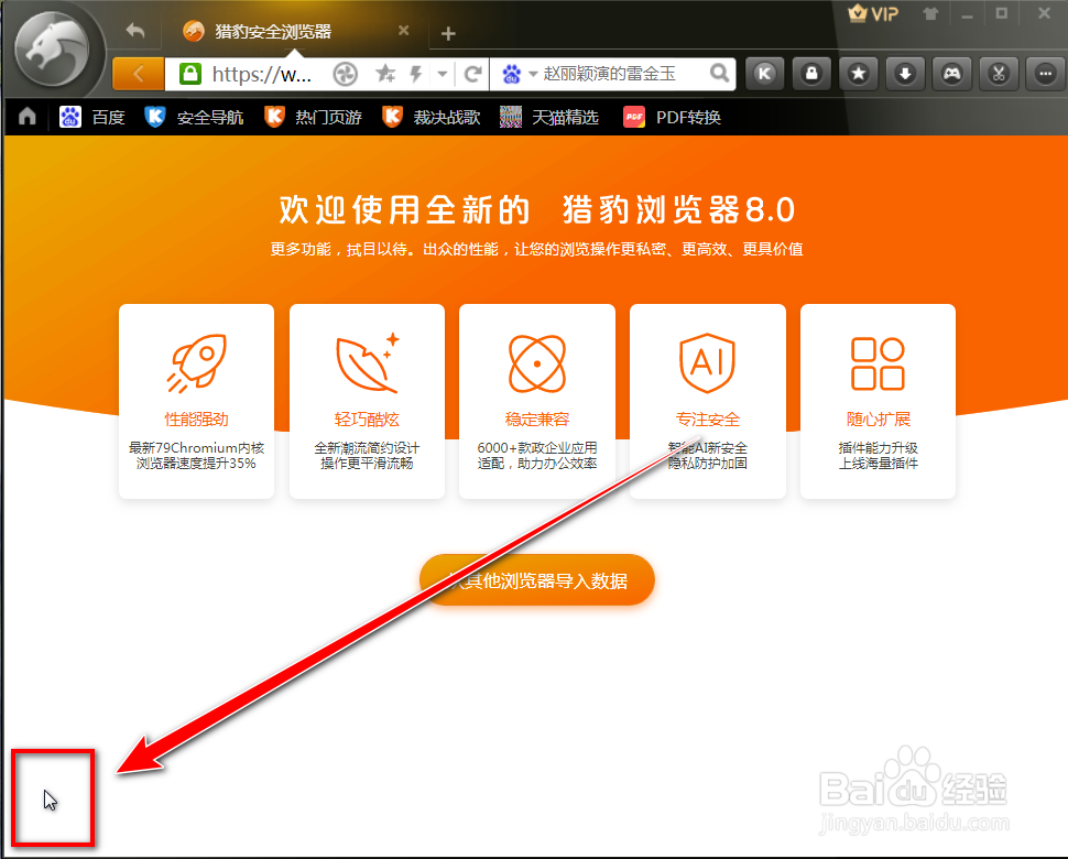 猎豹安全浏览器如何移除侧边栏应用