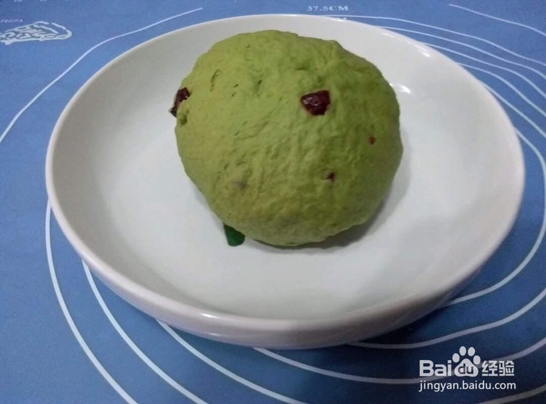抹茶蔓越莓面包的做法
