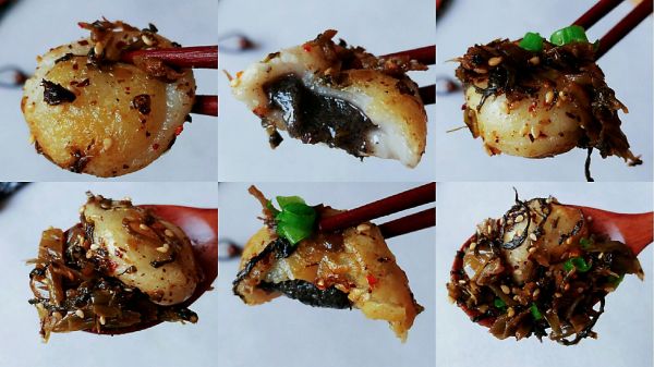 芝麻汤圆蒜酸菜