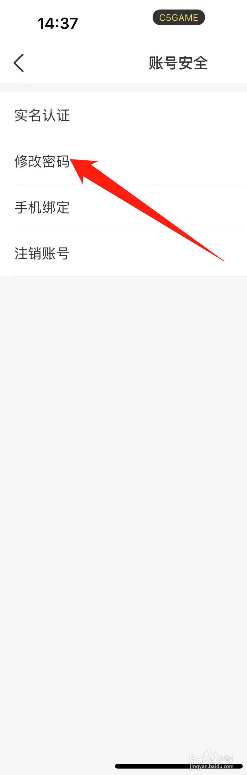 C5GAME软件如何修改密码？