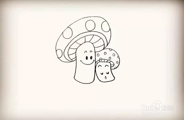 植物系列-蘑菇的简笔画怎么画呢