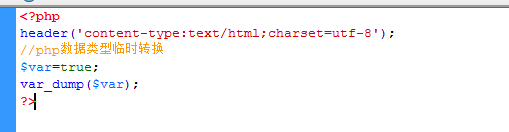 php数据类型临时转换