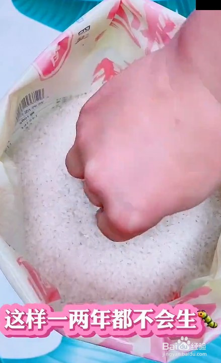 储存大米的小妙招。