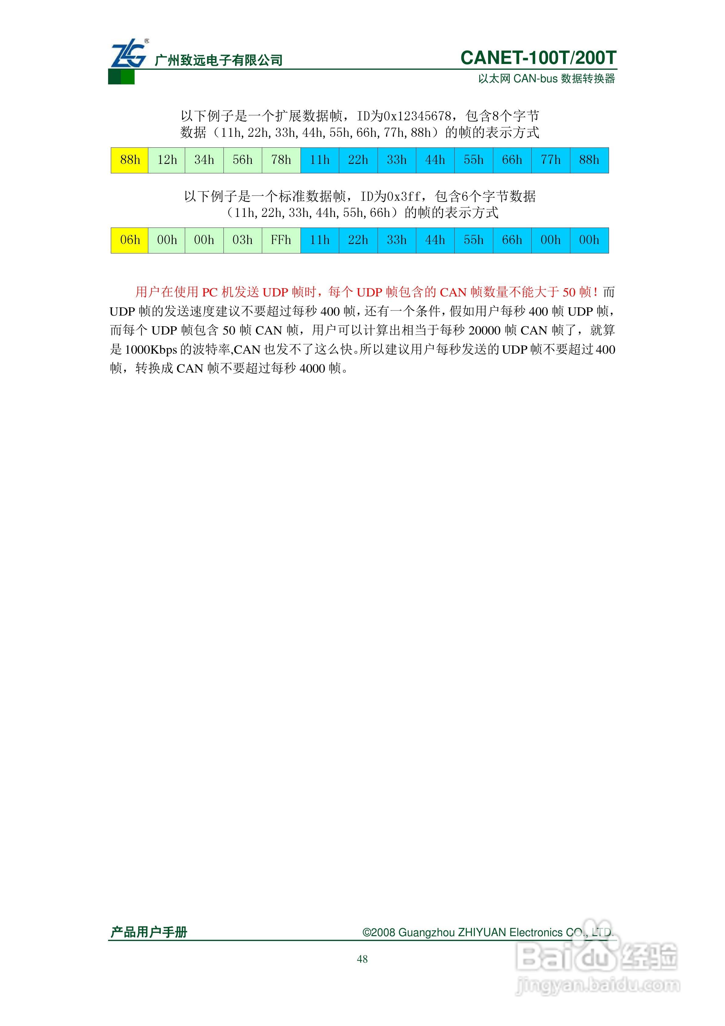 CANET-100T/200T数据转换器说明书:[6]