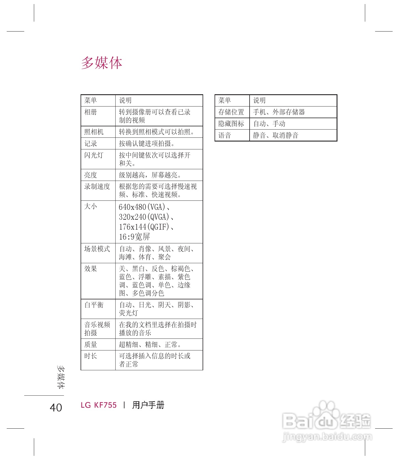 LG KF755手机使用说明书:[5]