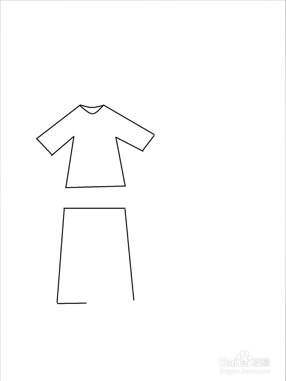 幼儿画衣裤的简单步骤