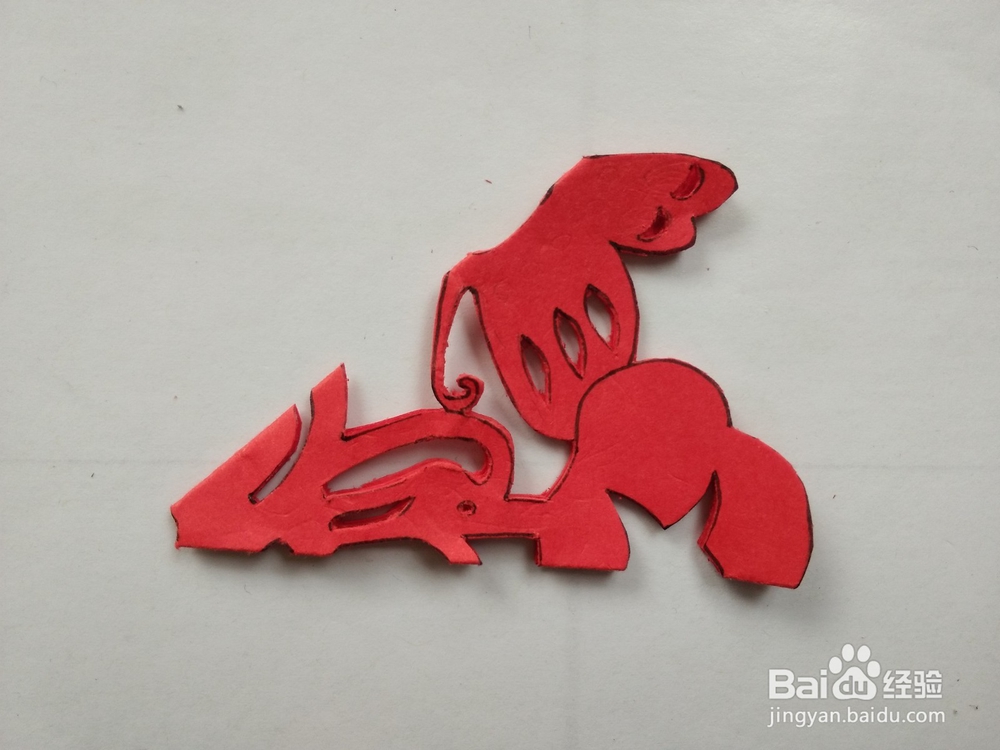 剪纸——怎么剪牵牛花与蝴蝶