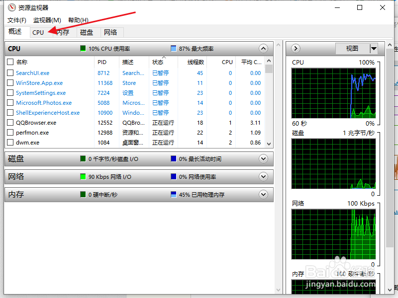 如何查看电脑CPU使用情况