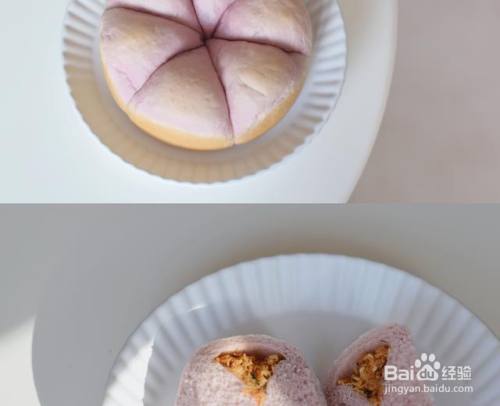 紫薯花朵面包的做法