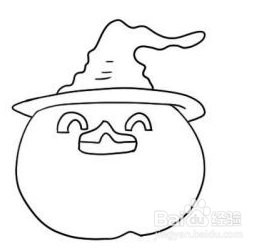 可爱彩色万圣节南瓜灯简笔画怎么画
