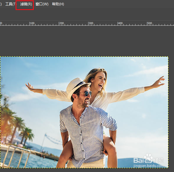 在GIMP中如何为图片添加镜头光晕效果