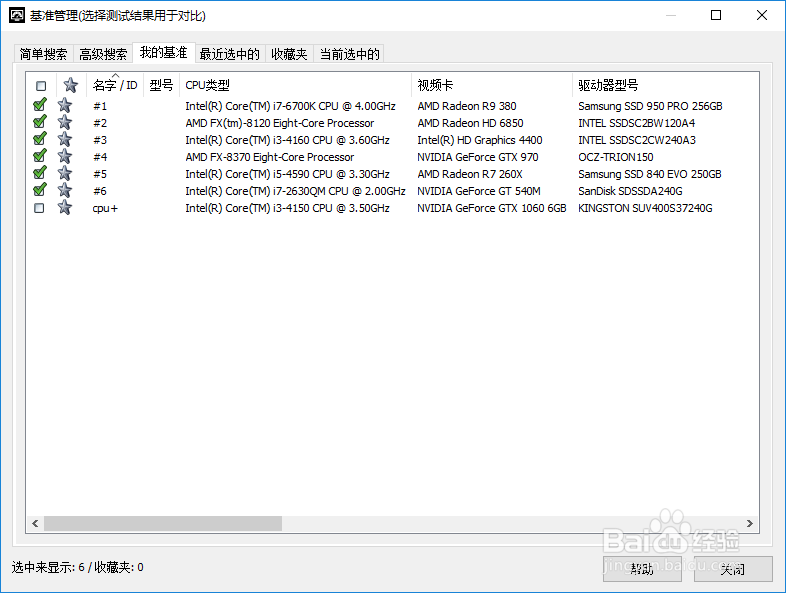 cpu、显卡、内存、硬盘 基准测试平台:passmark
