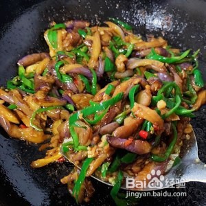 家常菜(酱爆茄子v)的做法