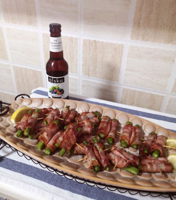 香煎培根芦笋卷