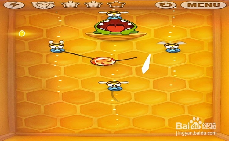 手机游戏割绳子level10-2三星攻略