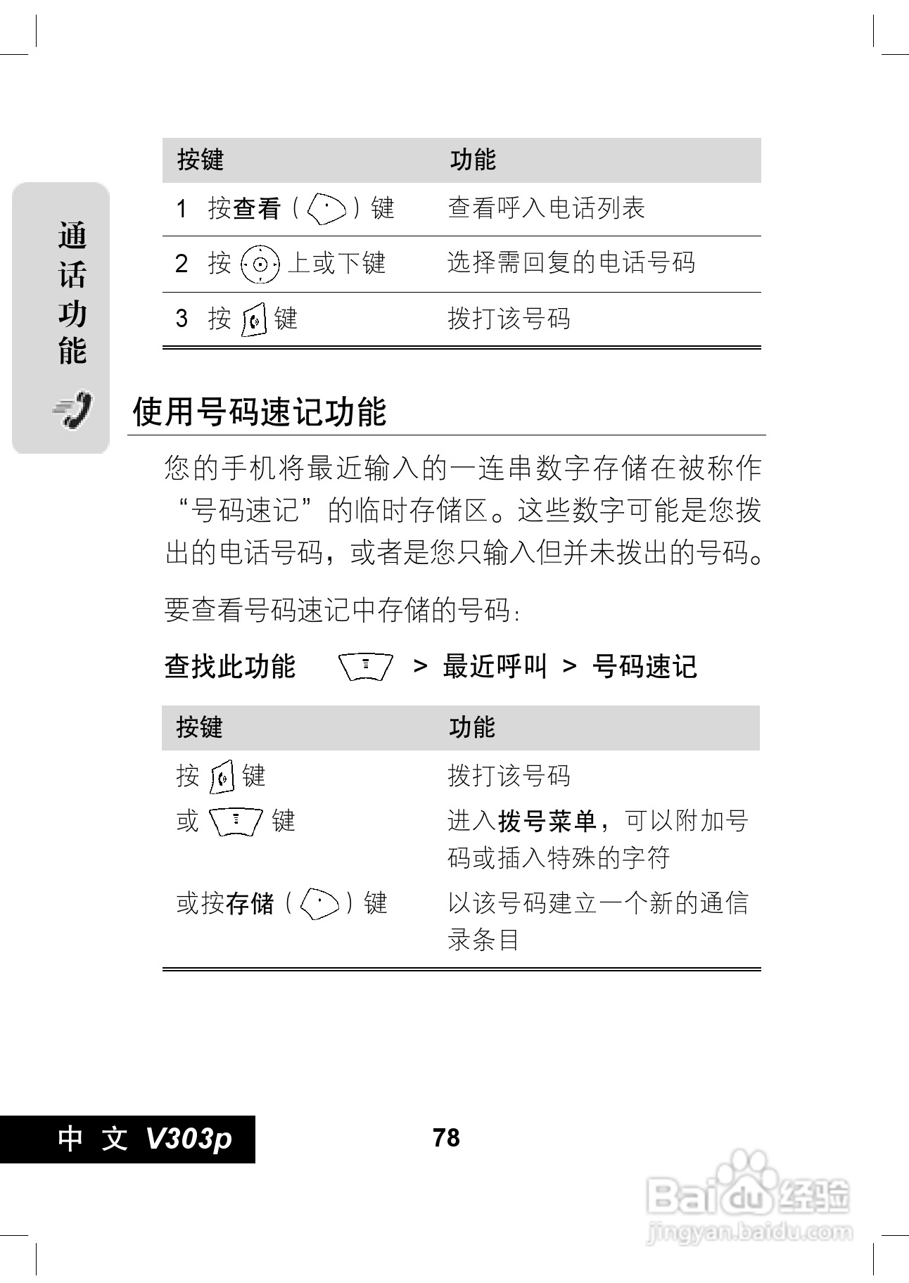 摩托罗拉v303p手机使用说明书:[8]