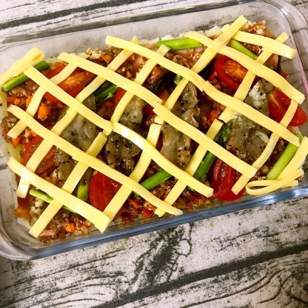 芝士焗千层牛肉土豆泥