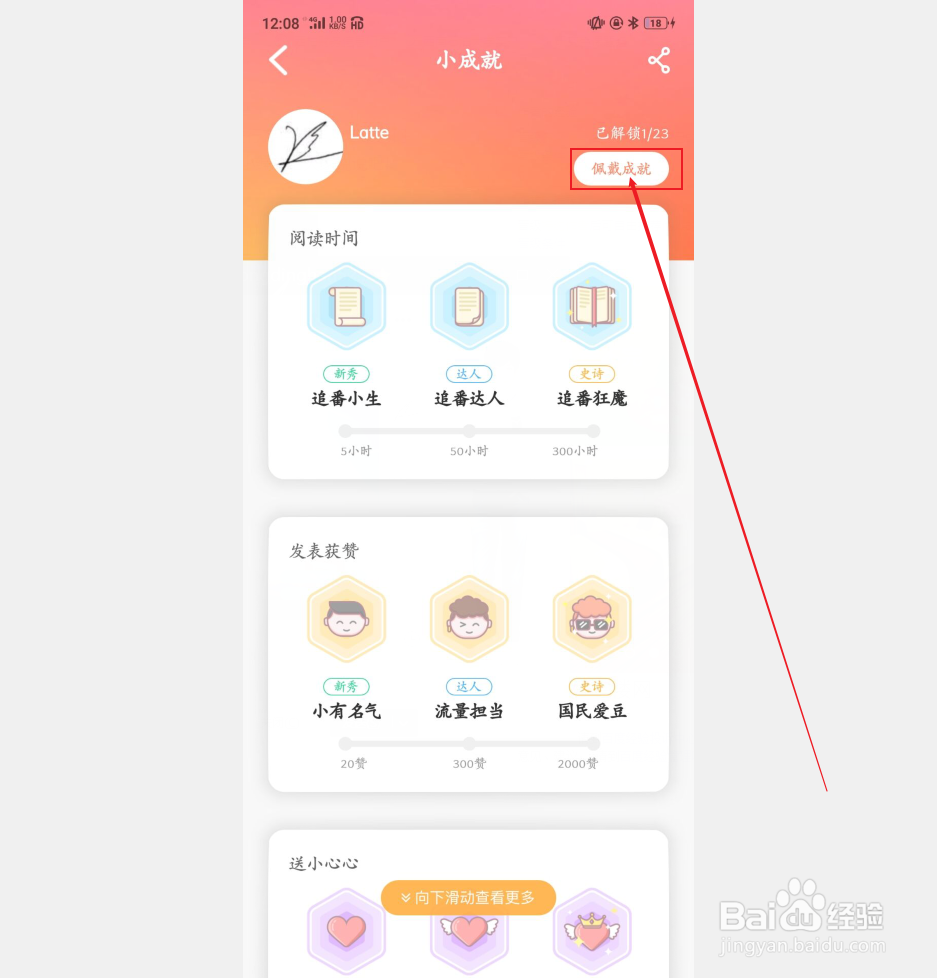 一零零一如何佩戴已经获得的成就