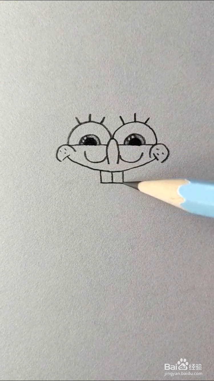 海绵宝宝的简笔画怎样画？