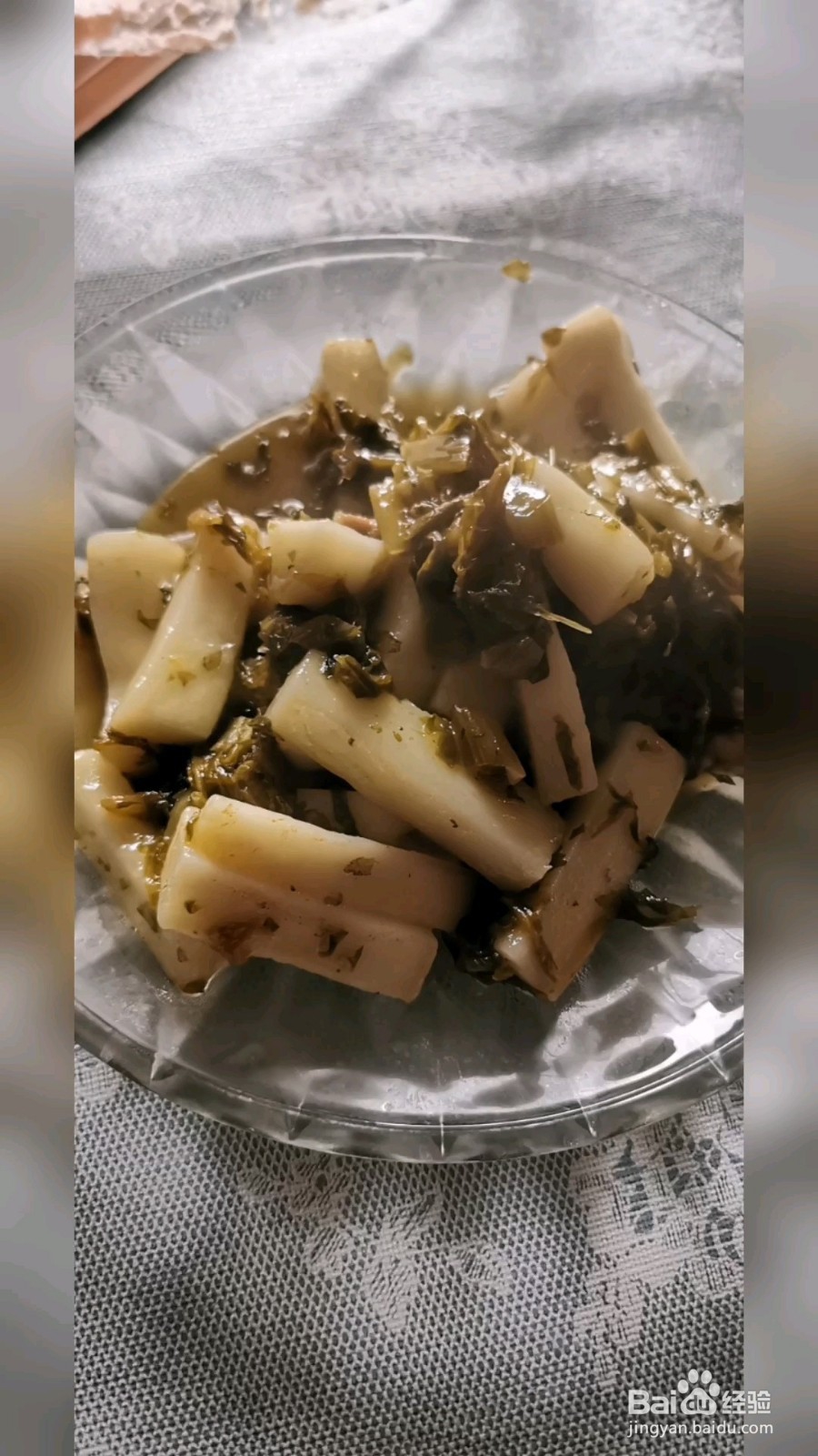 鲜雪菜肉丝炒年糕