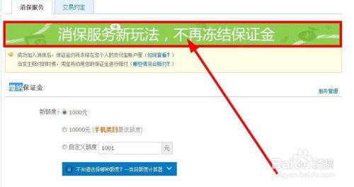 怎么加入淘宝新保证金计划30一年淘宝消保半年18