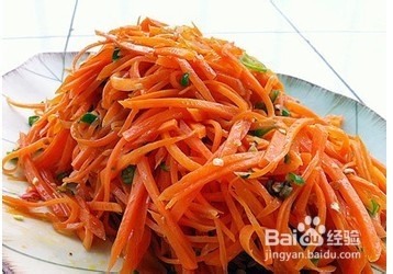 夏季素菜清炒胡萝卜丝的做法