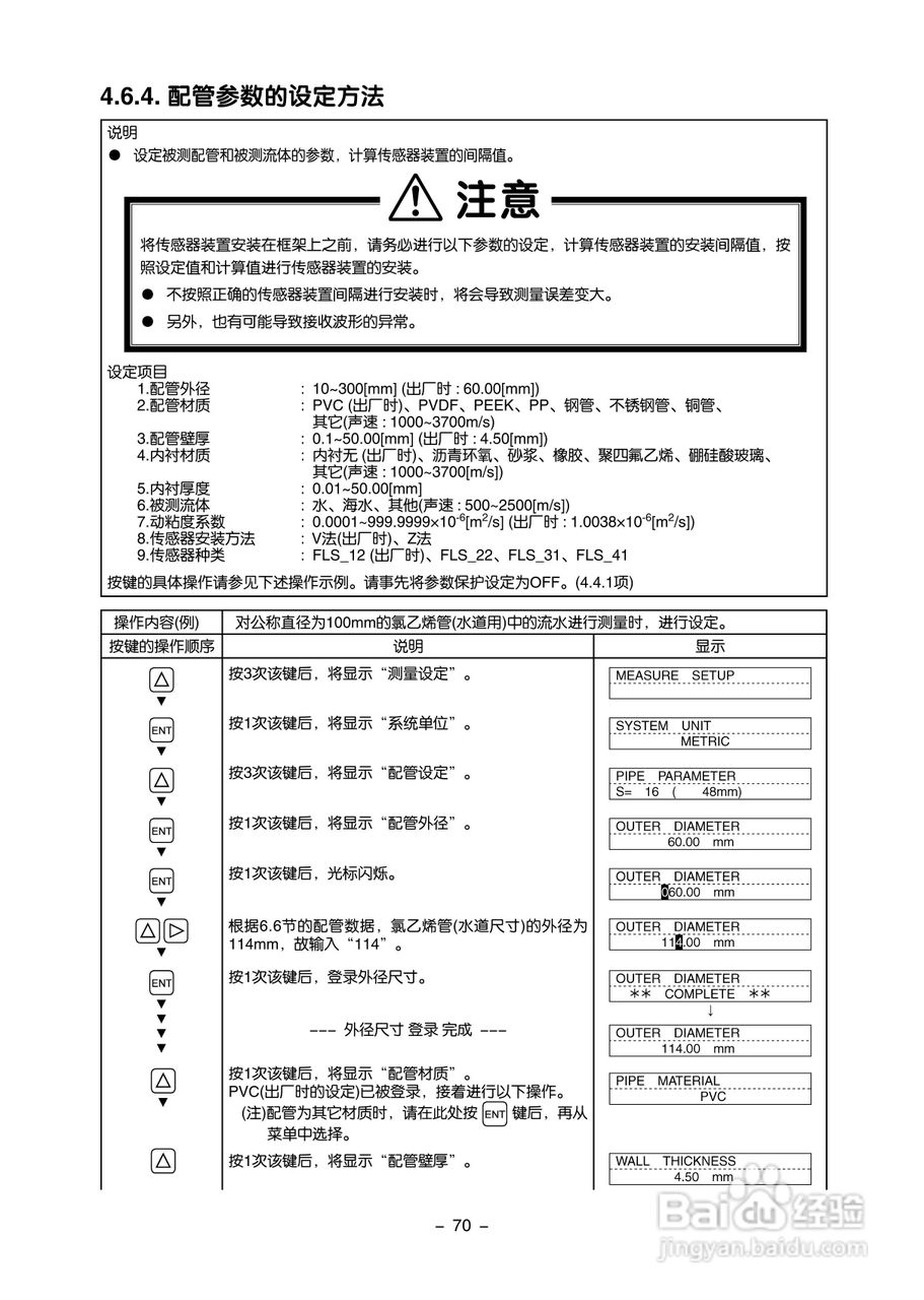 富士电机FLR/FLS/FLY超声波流量计使用说明书:[8]