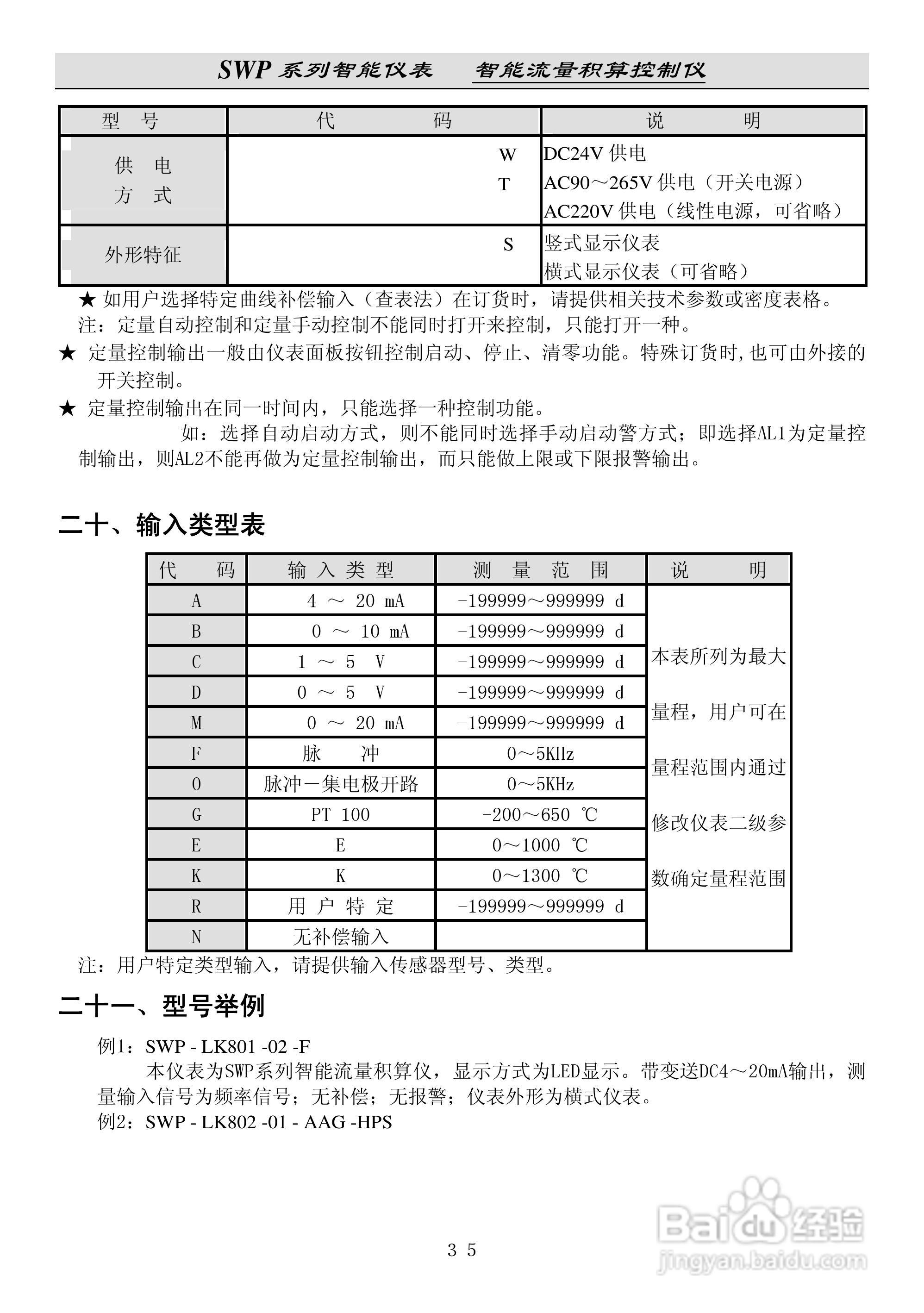 昌晖SWP-LK流量积算控制仪说明书:[4]