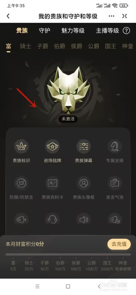 爱奇艺如何查看贵族等级