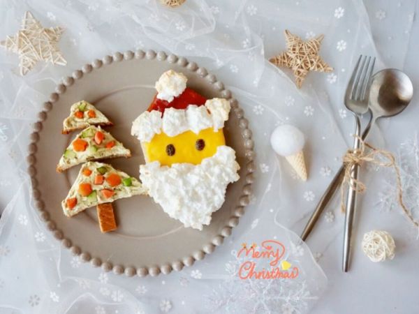 圣诞老人&圣诞树吐司#柏翠辅食节-营养佐餐#