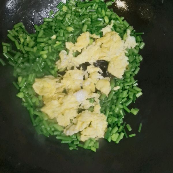 鹅蛋炒豆角韭菜花