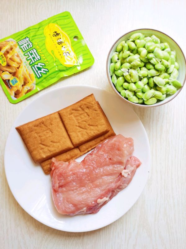 榨菜毛豆炒肉丝