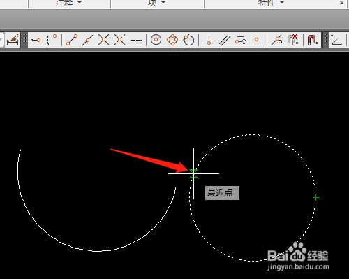 CAD修剪打断圆部分线段的方法