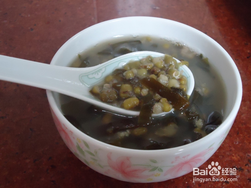 海带绿豆糖水做法
