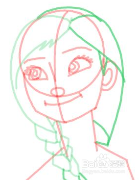 简笔画 - 冰雪奇缘安娜公主