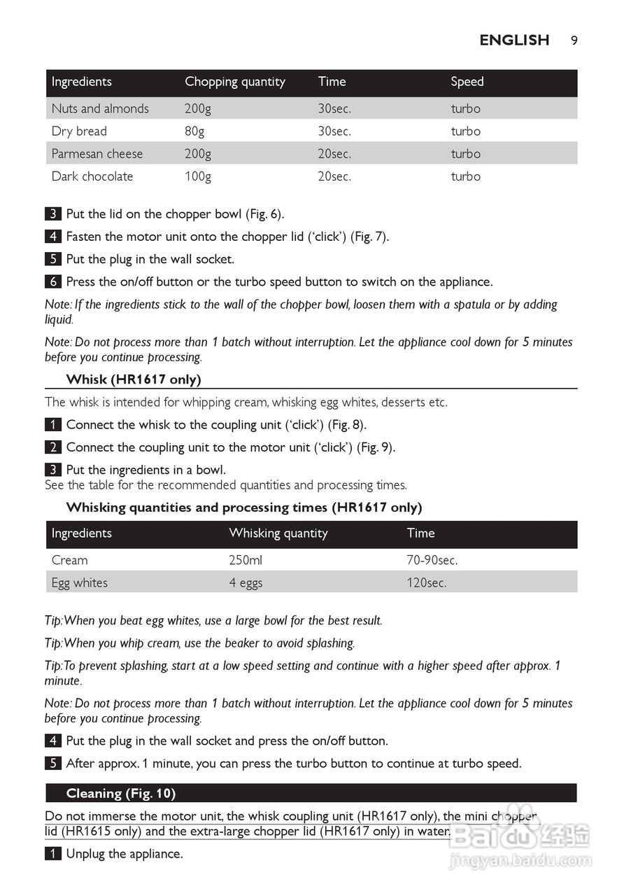 飞利浦HR1614手持式搅拌机使用说明书:[1]