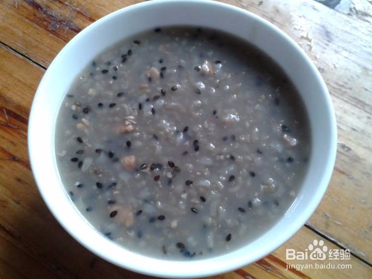 黑芝麻核桃粥