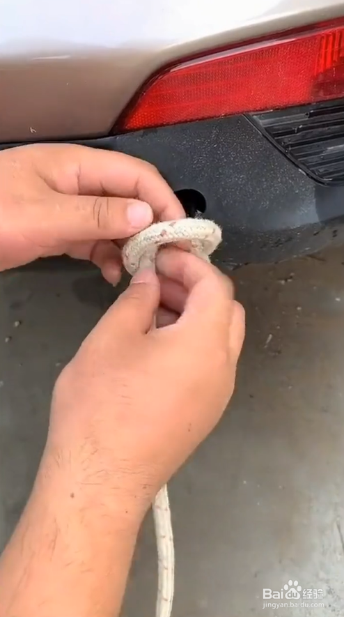 如何打拖车的绳结?