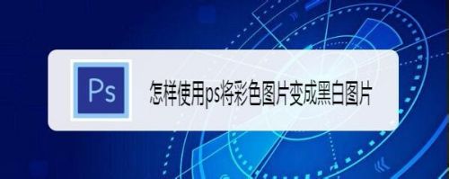 怎样使用ps将彩色图片变成黑白图片