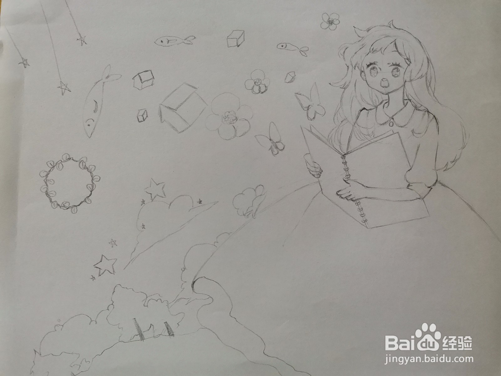 怎么画人物插画线稿？