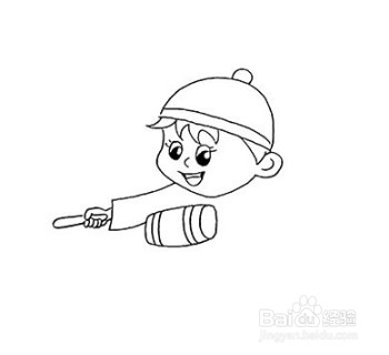 怎么画出打鼓的男孩呢
