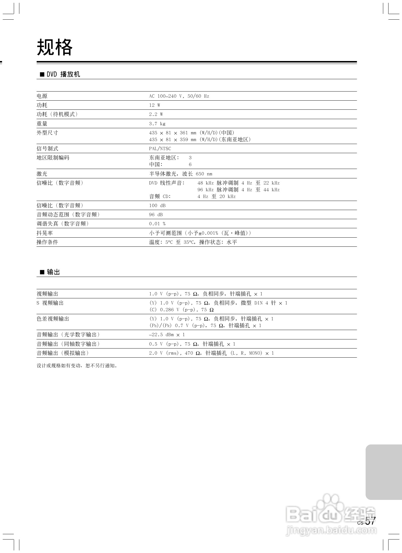 安桥DVD播放机DV-L5X型使用说明书:[3]