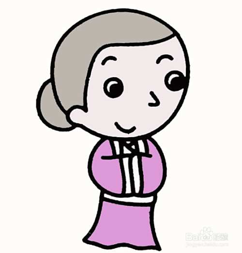 古代媒婆的简笔画