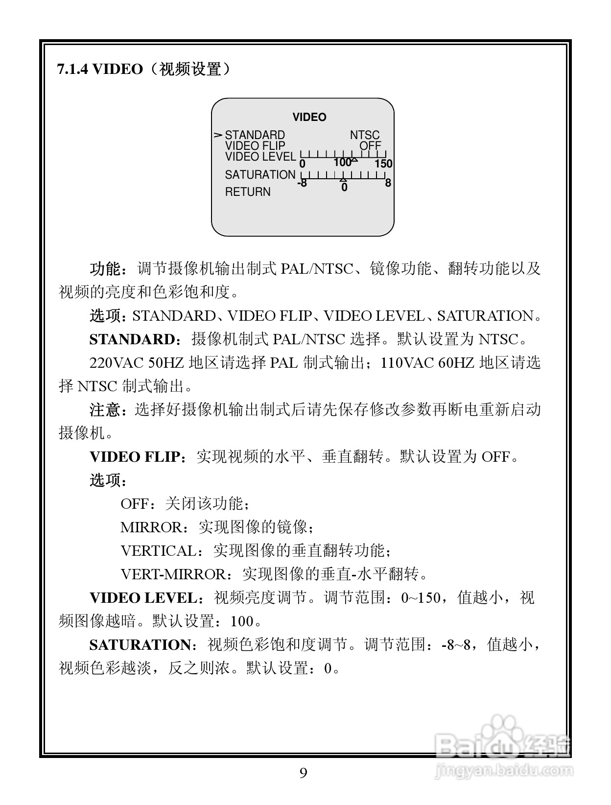 V5103-A3系列宽动态彩色摄像机说明书:[2]