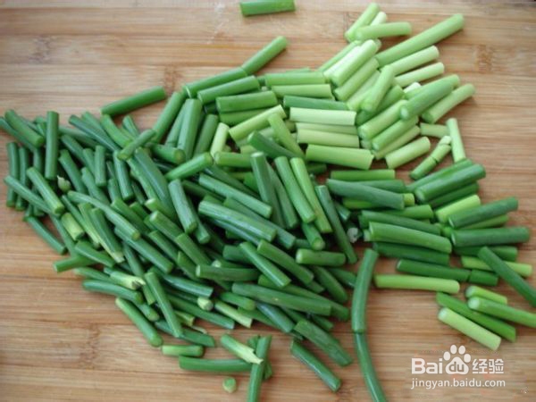 蒜菜炒肉的做法