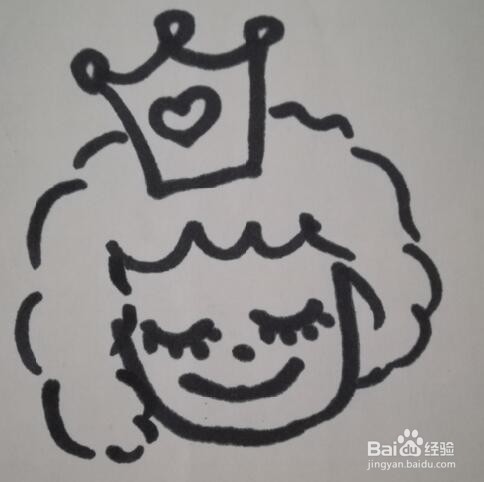 女孩的画法 人物简笔画